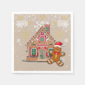 Niedliches festes Lebkuchen Babydusche Serviette (Vorderseite)