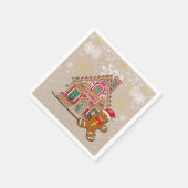 Niedliches festes Lebkuchen Babydusche Serviette (Ecke)