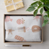 Niedliches festes Pink Weihnachtskuchen Schneefloc Seidenpapier (Geschenk)