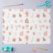 Niedliches festes Pink Weihnachtskuchen Schneefloc Seidenpapier (Basteln)