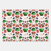 Niedliches festes Red Kasky Weihnachtsfest Geschenkpapier Set (Vorderseite 3)