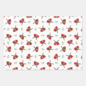 Niedliches festes Red Kasky Weihnachtsfest Geschenkpapier Set (Vorderseite)