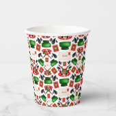 Niedliches festes Red Kasky Weihnachtsfest Pappbecher (Vorderseite)