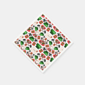 Niedliches festes Red Kasky Weihnachtsfest Serviette (Ecke)