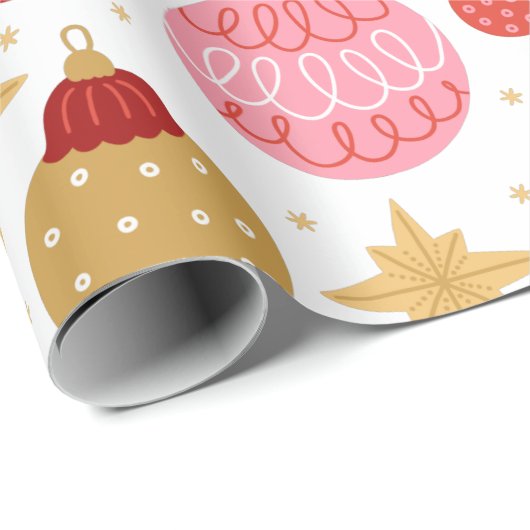 Niedliches festes Retro Weihnachtsgeschenk Geschenkpapier (Rolleneckpunkt)