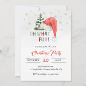 Niedliches festes Weihnachtsmannmütze Weihnachten Einladung (Vorderseite)