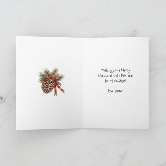 Niedliches festes Weiß Tiny Zuhause Weihnachten (Innenseite)