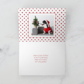 Niedliches festliches Foto der frohe Karte (Innenseite)