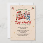 Niedliches festliches jährliches Weihnachtsfest im Einladung (Vorderseite)