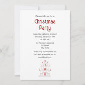 Niedliches festliches Scandi Red Tree Weihnachtsfe Einladung (Rückseite)