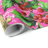 Niedliches festliches Vintages Angel Cherubs Heili Geschenkpapier (Rolleneckpunkt)