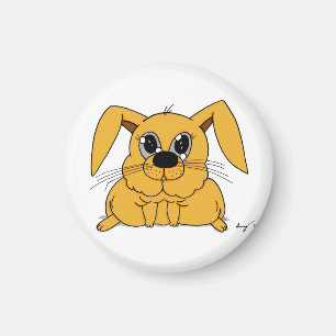 Niedliches Fett Bunny Round Magnet