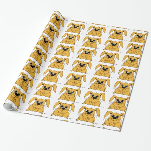 Niedliches Fett-Bunny Wrapping Paper Geschenkpapier (Ungerollt)