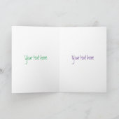 Niedliches Feuer Atmen Grün lustigen Drachen Carto Karte (Innenseite)