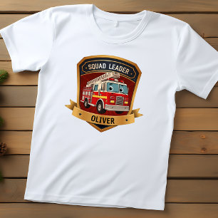 Niedliches FeuerwehrAbzeichen Personalisiert Kleinkind T-shirt
