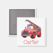 Niedliches Feuerwehrfahrzeug Magnet (Vorderseite/Rückseite)