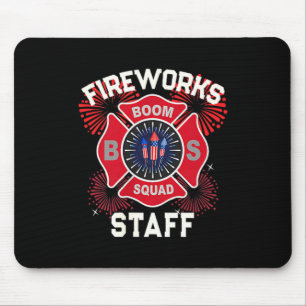 Niedliches Feuerwerk Personal patriotisch 4. Juli  Mousepad