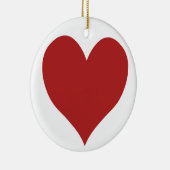 Niedliches Feuerziegelherz Keramikornament (Rechts)