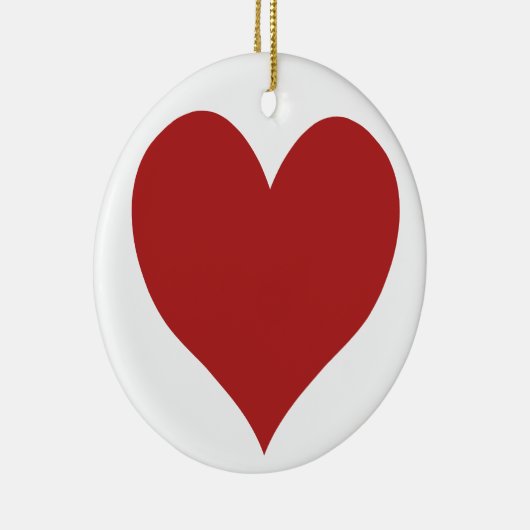 Niedliches Feuerziegelherz Keramikornament (Rechts)