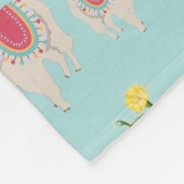 Niedliches Fiesta Llama & Cactus Pattern Fleecedecke (Ecke)