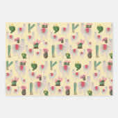 Niedliches Fiesta Llama & Cactus Pattern Geschenkpapier Set (Vorderseite 3)