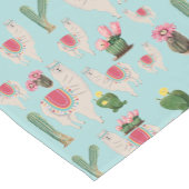 Niedliches Fiesta Llama & Cactus Pattern Kurzer Tischläufer (Ecke)
