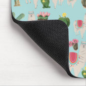 Niedliches Fiesta Llama & Cactus Pattern Mousepad (Ecke)