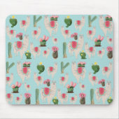 Niedliches Fiesta Llama & Cactus Pattern Mousepad (Vorne)