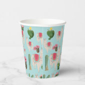 Niedliches Fiesta Llama & Cactus Pattern Pappbecher (Rechts)