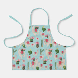 Niedliches Fiesta Llama & Cactus Pattern Schürze