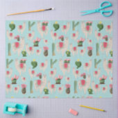 Niedliches Fiesta Llama & Cactus Pattern Seidenpapier (Basteln)
