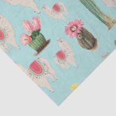 Niedliches Fiesta Llama & Cactus Pattern Seidenpapier (Ausschnitt)