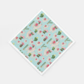 Niedliches Fiesta Llama & Cactus Pattern Serviette (Ecke)