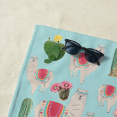 Niedliches Fiesta Llama & Cactus Pattern Strandtuch (Beispiel)