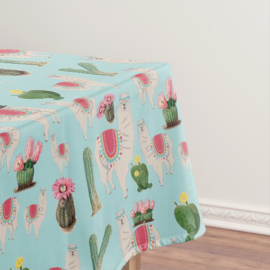 Niedliches Fiesta Llama & Cactus Pattern Tischdecke (Beispiel)