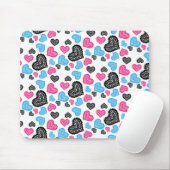 Niedliches Filigree Lace Hörmuster Mousepad (Mit Mouse)