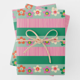 Niedliches finnisches Muster-Muster Geschenkpapier Set