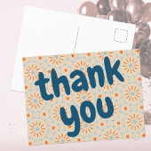 Niedliches Fireworks-Inspiriert Muster Danke Postc Postkarte