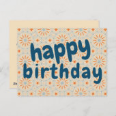 Niedliches Fireworks-Inspiriert Muster - Geburtsta Postkarte (Vorne/Hinten)