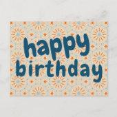 Niedliches Fireworks-Inspiriert Muster - Geburtsta Postkarte (Vorderseite)