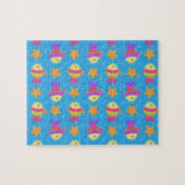 Niedliches Fisch- und Seeteufel-Muster Puzzle (Horizontal)