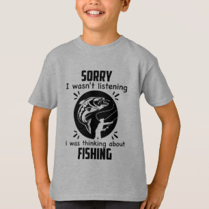 niedliches Fischerwort Kunst Jungs T - Shirt