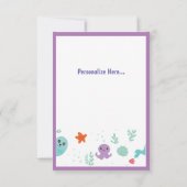 Niedliches Fischkutschenmädchen Dankeskarte (Rückseite)