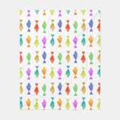 Niedliches Fischmuster Fleece Blanket (Vorderseite)