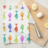 Niedliches Fischmuster Geschirrtuch (Viertel Falte)