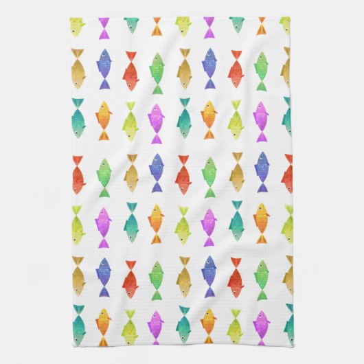 Niedliches Fischmuster Geschirrtuch (Vertikal)