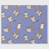 Niedliches Fischpapier für die Muschel von Otter Geschenkpapier (Flach)