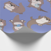 Niedliches Fischpapier für die Muschel von Otter Geschenkpapier (Ecke)