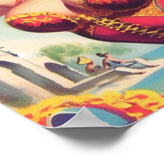 Niedliches Flamenco-Button Poster (Ecke)