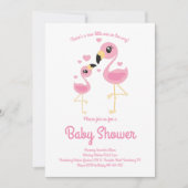 Niedliches Flamingo Baby Dusche Tropical Beach The Einladung (Vorderseite)